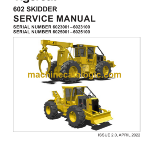 Tigercat 602 Skidder Service Manual (6023001–6023100) (53032AENG)