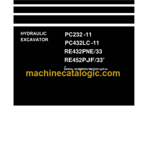 Komatsu PC210-11 PC210LC-11 PC210NLC-11 PC230NHD-11 Hydraulic Excavator Shop Manual (UENBM00365)