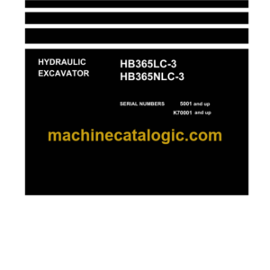 Komatsu HB365LC-3 HB365NLC-3 Hydraulic Excavator Shop Manual (UENBM00450)