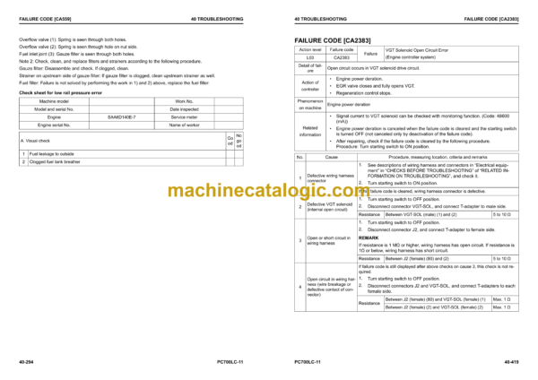 Komatsu PC700LC-11 Hydraulic Excavator Shop Manual (UENBM00433)