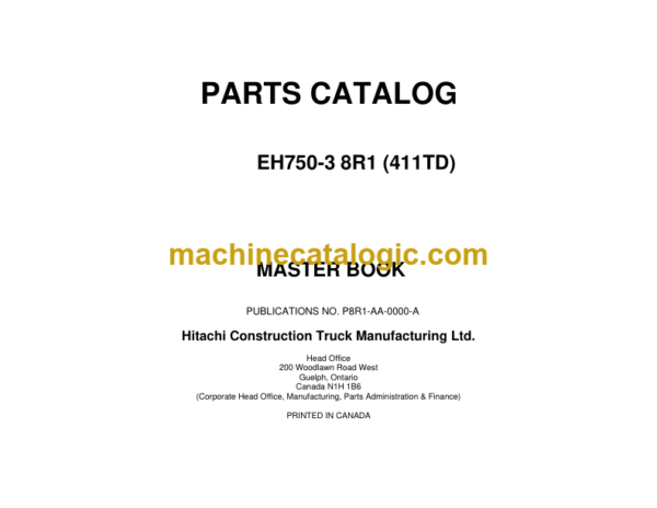 Hitachi EH750-3 411TD Parts Catalog