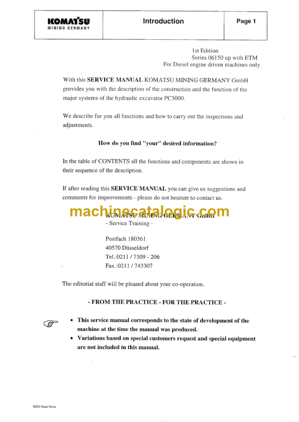 Komatsu PC850-8R1 Hydraulic Excavator Field Assembly Instruction