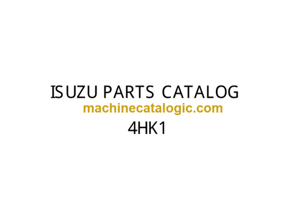 Hitachi 4HK1 Isuzu Parts Catalog