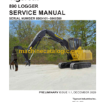 Tigercat 890 Logger Service Manual (8900101 - 8900500) (54278AENG)