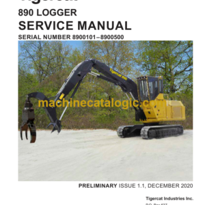 Tigercat 890 Logger Service Manual (8900101 - 8900500) (54278AENG)