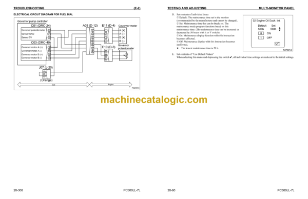 Komatsu PC300LL-7L Galeo Hydraulic Excavator Shop Manual (CEBM012100)