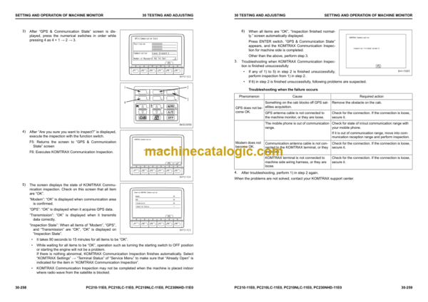 Komatsu PC210-11E0 PC210LC-11E0 PC210NLC-11E0 PC230NHD-11E0 Hydraulic Excavator Shop Manual (UENBM00540)