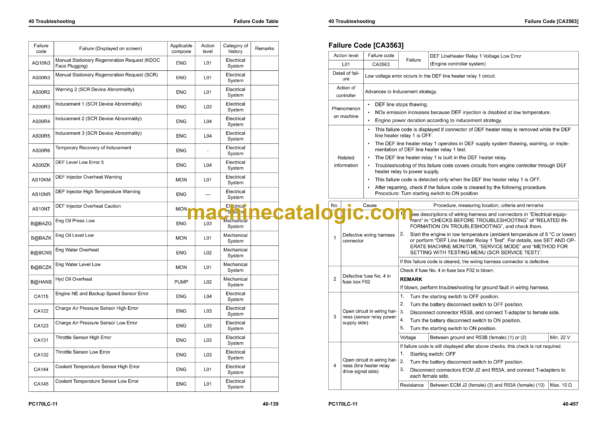 Komatsu PC170LC-11 Hydraulic Excavator Shop Manual (SEN06607-18)