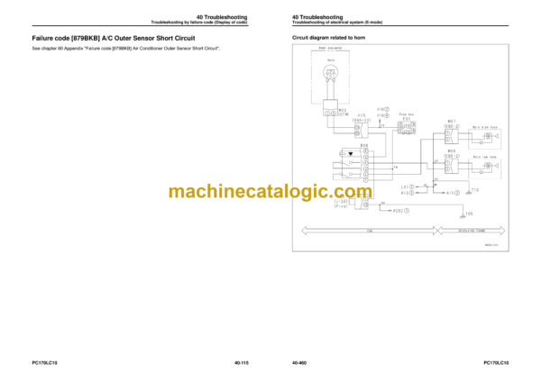 Komatsu PC170LC-10 Hydraulic Excavator Shop Manual (UENBM00420)