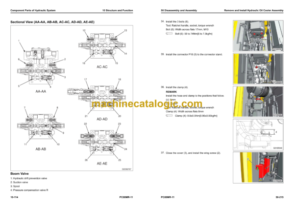 Komatsu PC88MR-11 Hydraulic Excavator Shop Manual (SEN06937-03)