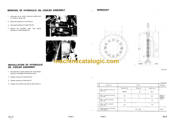 Komatsu PC60-5 PC60L-5 PC60U-5 Hydraulic Excavator Shop Manual (SEBM02010505)