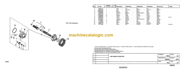 Hitachi EH1100-423LD Parts Catalog