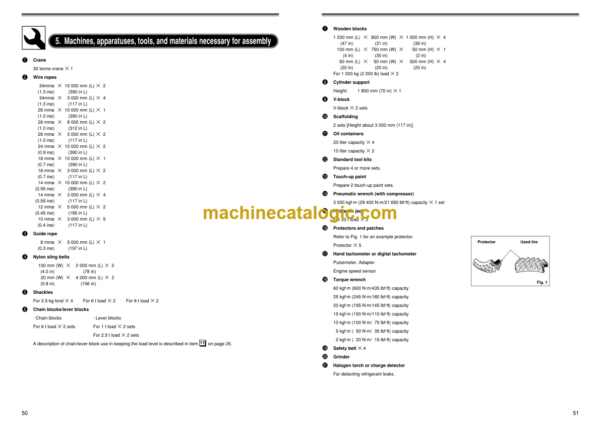 Hitachi ZX800, ZX850H Assembly Procedure Manual