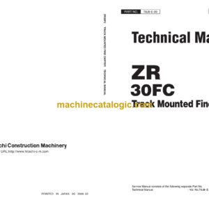 Hitachi ZR30FC Track Mounted Fine Chipper Technical Manual