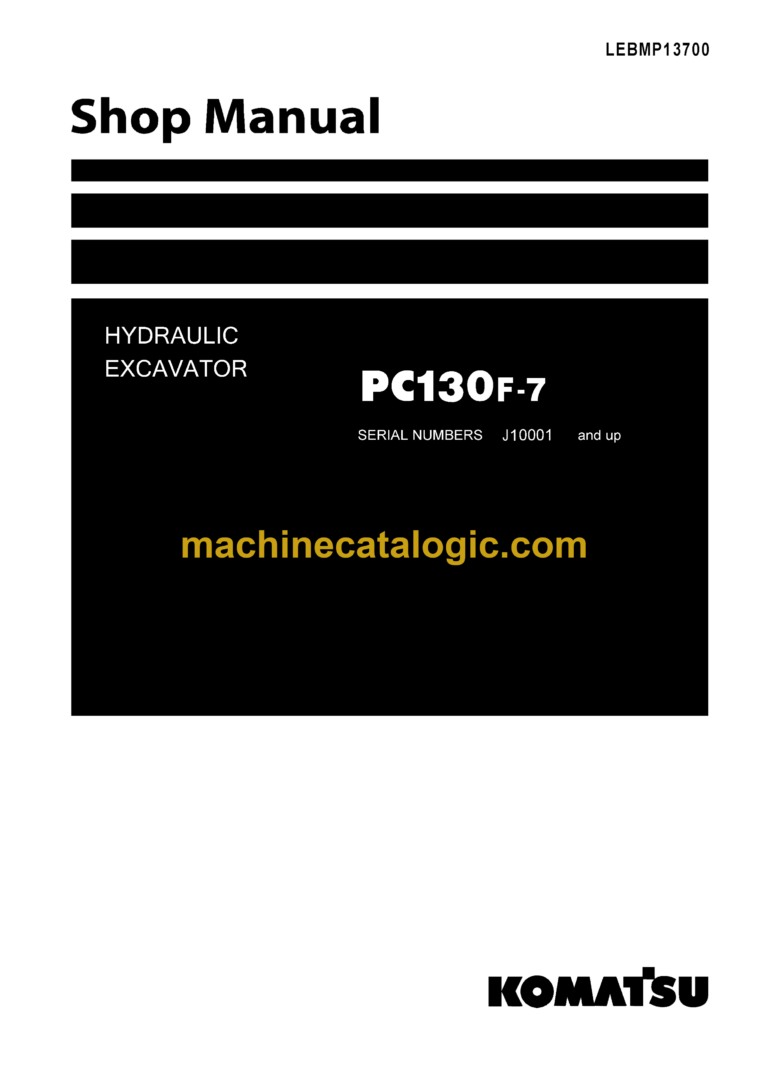 Komatsu PC130F-7 Hydraulic Excavator Shop Manual (LEBMP13700)