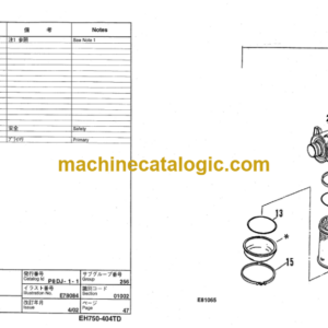 Hitachi EH750 Parts Catalog