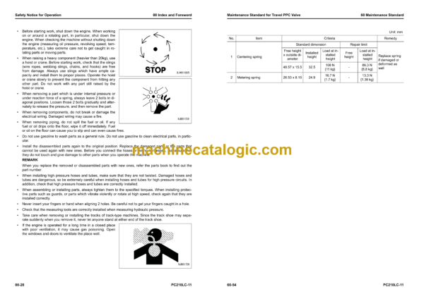 Komatsu PC210LC-11 Hydraulic Excavator Shop Manual (SEN06805-09)