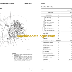 Komatsu PC09-1 Hydraulic Excavator Shop Manual (SEBM026105)