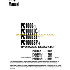 Komatsu PC1000-1 PC1000LC-1 PC1000SE-1 PC1000SP-1 Hydraulic Excavator Shop Manual (SEBM021N0107)