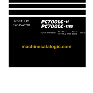 Komatsu PC700LC-11 PC700LC-11E0 Hydraulic Excavator Field Assembly Manual (GEN00261-00)