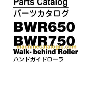 Hitachi BWR650, BWR750 Walk-behind Roller Parts Catalog