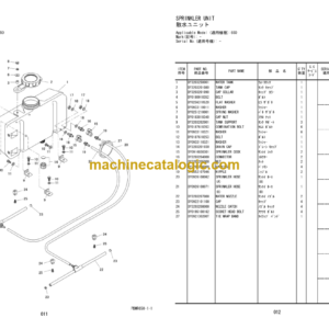 Hitachi BWR650, BWR750 Walk-behind Roller Parts Catalog