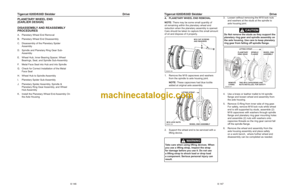 Tigercat 620D Skidder Service Manual (6205201 - 6206200) (35006A)