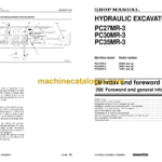 Komatsu PC27MR-3 PC30MR-3 PC35MR-3 Hydraulic Excavator Shop Manual (SEN04063-08)