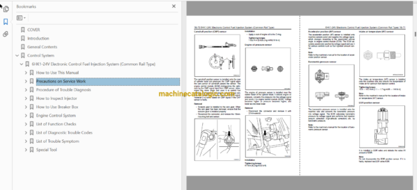 Hitachi 6HK1 Engine Manual