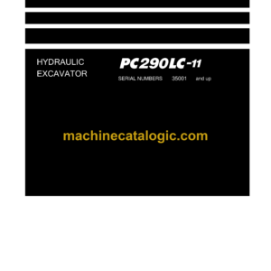 Komatsu PC290LC-11 Hydraulic Excavator Shop Manual (SEN06507-20)