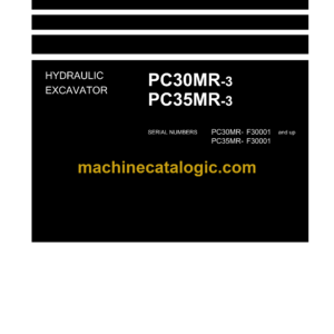 Komatsu PC30MR-3 PC35MR-3 Hydraulic Excavator Shop Manual (WENBM00060)