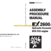 Hitachi EX2600-7 (MTU FCO) Hydraulic Excavator Assembly Procedure Manual