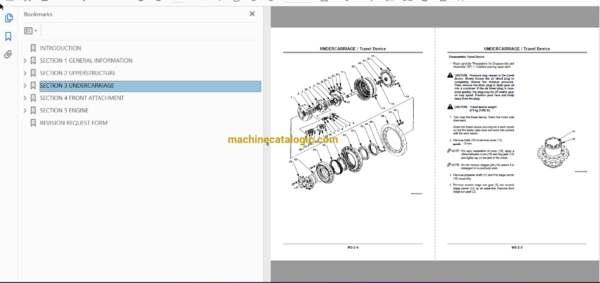 Hitachi EX300-5, EX300LC-5, EX330LC-5, EX350H-5, EX350LCH-5, EX370, EX370HD-5 Excavator Technical and Workshop Manual