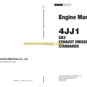 Hitachi 4JJ1 GB3 Exhaust Emission Standarts Engine Manual