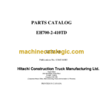 Hitachi EH700-2 Sidmar Parts Catalog