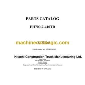 Hitachi EH700-2 Sidmar Parts Catalog