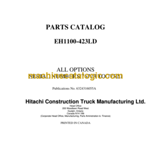 Hitachi EH1100 423LD Parts Catalog