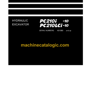 Komatsu PC210i -10 PC210LCi-10 Hydraulic Excavator Shop Manual (SEN06515-04)