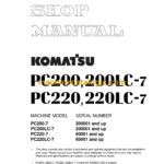 Komatsu PC200, PC200LC-7, PC220, PC220LC-7 Hydraulic Excavator Shop Manual (SEBM024319)