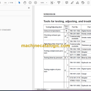 Komatsu PC138US-8 PC138USLC-8 Hydraulic Excavator Shop Manual (SEN01968-19)