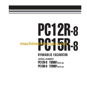 Komatsu PC12R-8 PC15R-8 Hydraulic Excavator Shop Manual (WEBM000100)