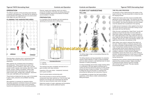 Tigercat TH570 Harvesting Head Service Manual (5700101 - 5701000) (45354AENG)