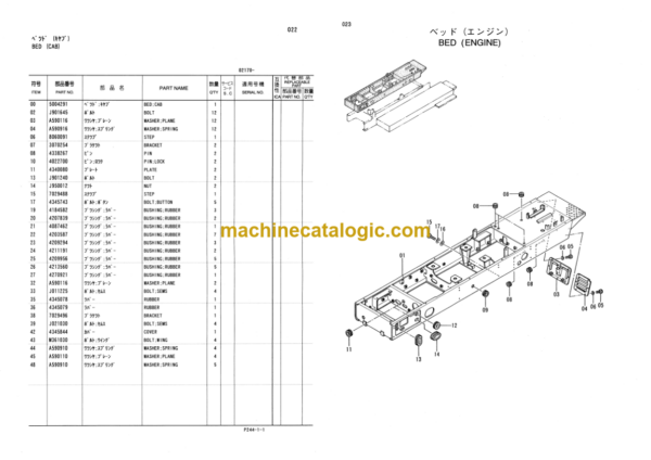 Hitachi CX500S Dragline Parts Catalog