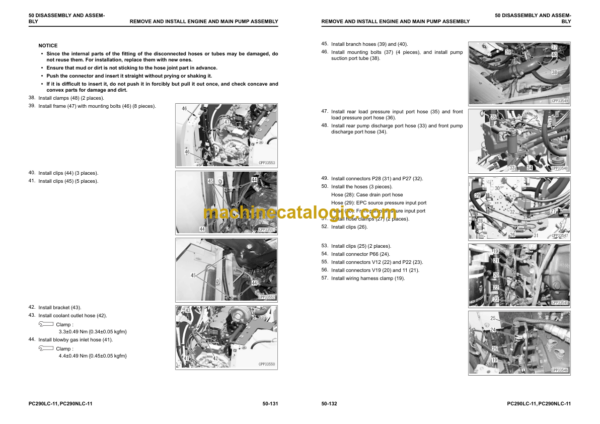 Komatsu PC290-11 PC290LC-11 PC290NLC-11 Hydraulic Excavator Shop Manual (UENBM00353)