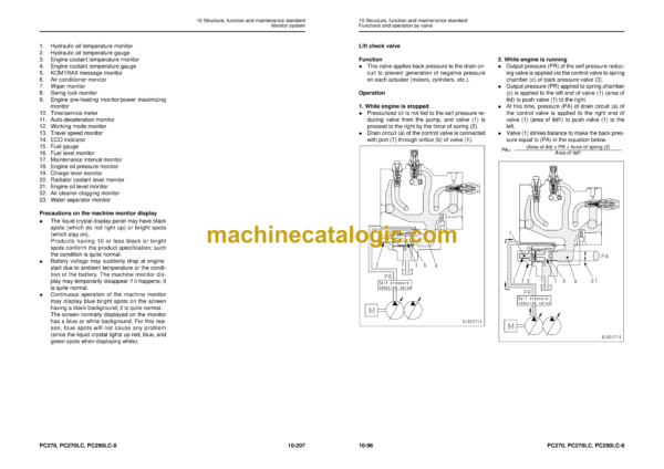 Komatsu PC270-8, PC270LC-8, PC290LC-8 Hydraulic Excavator Shop Manual (SEN06945-02)