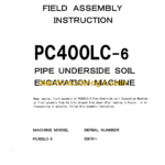 Komatsu PC400LC-6 Hydraulic Excavator Field Assembly Instruction (GEN00005-00)