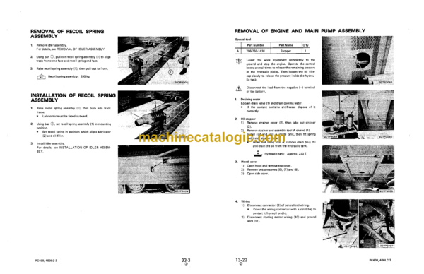 Komatsu PC400-3 PC400LC-3 Hydraulic Excavator Shop Manual (SEBM02080307)