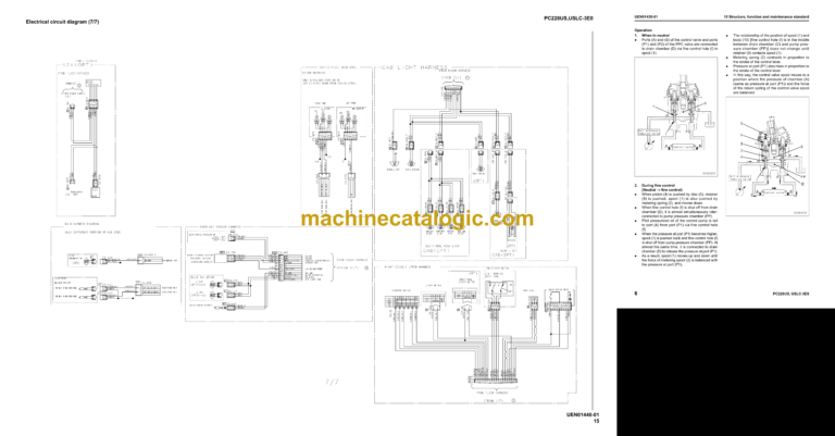Komatsu PC228US-3E0 PC228USLC -3E0 Galeo Hydraulic Excavator Shop Manual (UEN01418-03)