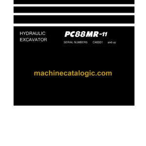 Komatsu PC88MR-11 Hydraulic Excavator Shop Manual (SEN06843-C5)