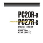 Komatsu PC20R-8 PC27R-8 Hydraulic Excavator Shop Manual (WEBM000200)